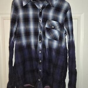 Tolani Men's Gradient Plaid Shirt